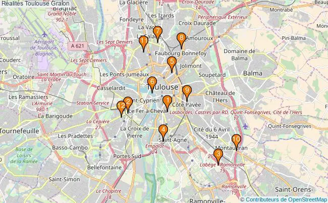 plan Réalités Toulouse Associations Réalités Toulouse : 14 associations