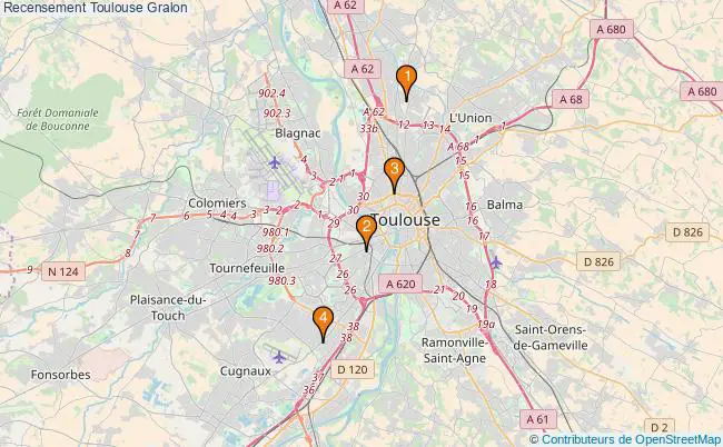 plan Recensement Toulouse Associations recensement Toulouse : 4 associations