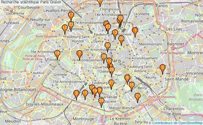 plan Recherche scientifique Paris Associations recherche scientifique Paris : 270 associations