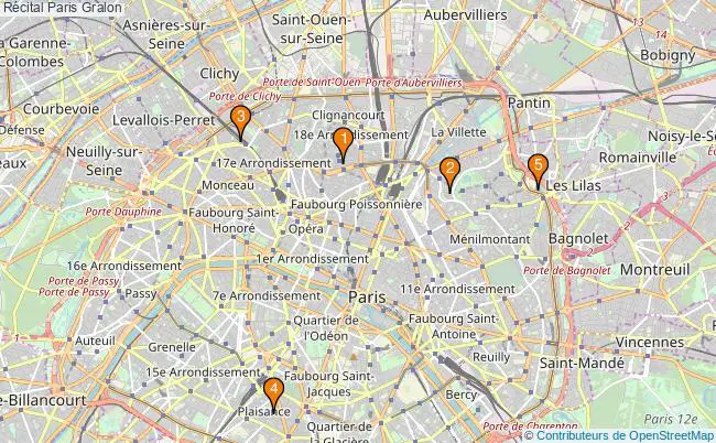 plan Récital Paris Associations Récital Paris : 5 associations