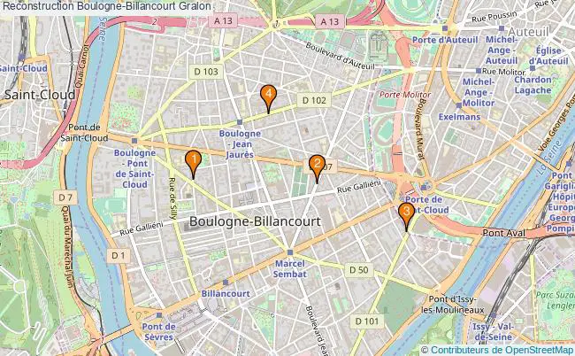 plan Reconstruction Boulogne-Billancourt Associations Reconstruction Boulogne-Billancourt : 4 associations