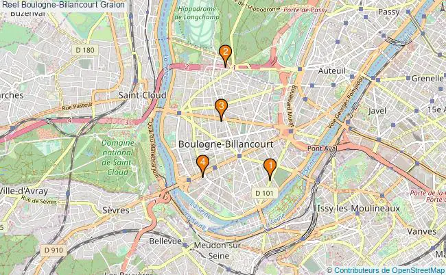 plan Reel Boulogne-Billancourt Associations reel Boulogne-Billancourt : 3 associations