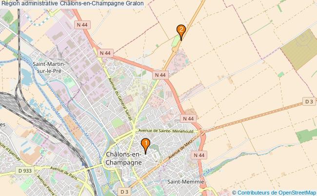 plan Région administrative Châlons-en-Champagne Associations région administrative Châlons-en-Champagne : 2 associations