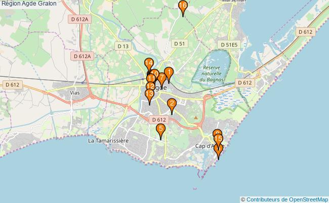 plan Région Agde Associations région Agde : 16 associations