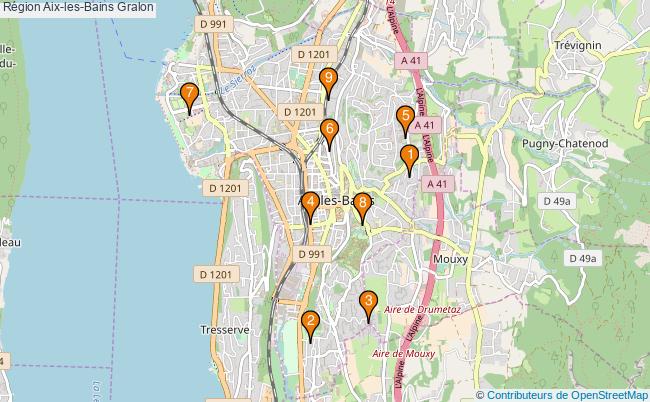 plan Région Aix-les-Bains Associations région Aix-les-Bains : 8 associations