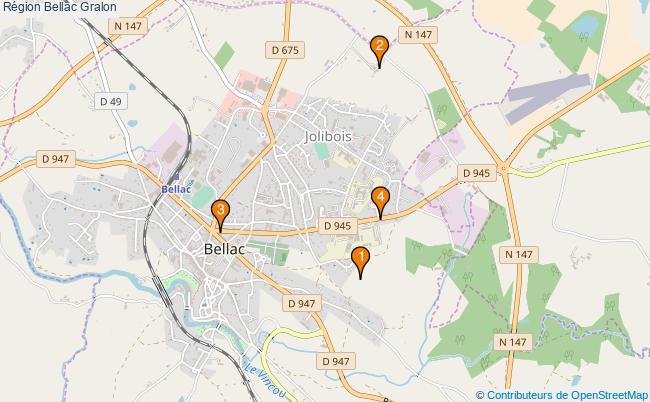 plan Région Bellac Associations région Bellac : 4 associations