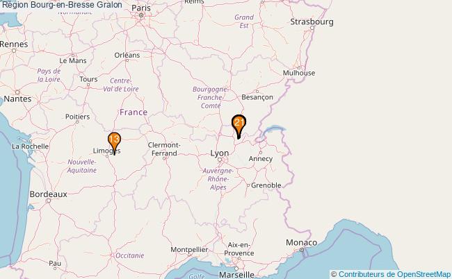 plan Région Bourg-en-Bresse Associations région Bourg-en-Bresse : 20 associations