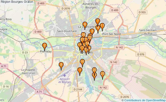 plan Région Bourges Associations région Bourges : 34 associations