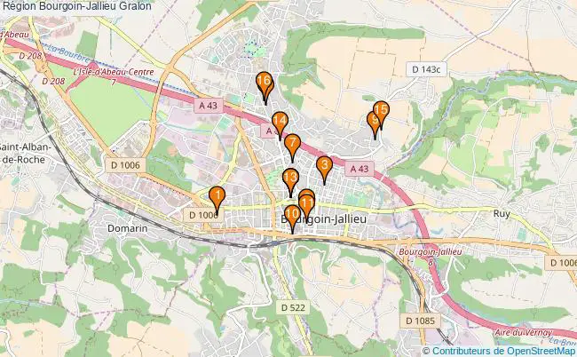 plan Région Bourgoin-Jallieu Associations région Bourgoin-Jallieu : 14 associations