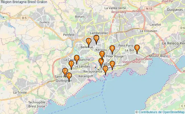 plan Région Bretagne Brest Associations Région Bretagne Brest : 25 associations