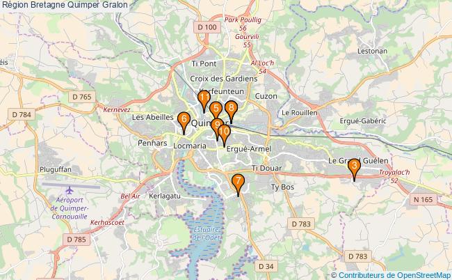 plan Région Bretagne Quimper Associations Région Bretagne Quimper : 15 associations