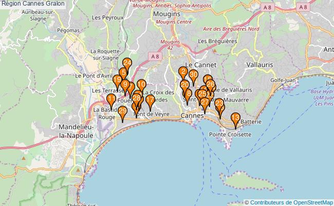plan Région Cannes Associations région Cannes : 41 associations