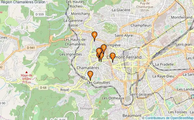 plan Région Chamalières Associations région Chamalières : 11 associations