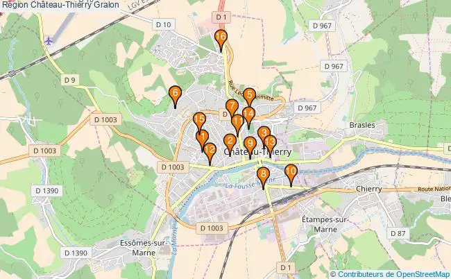 plan Région Château-Thierry Associations région Château-Thierry : 15 associations