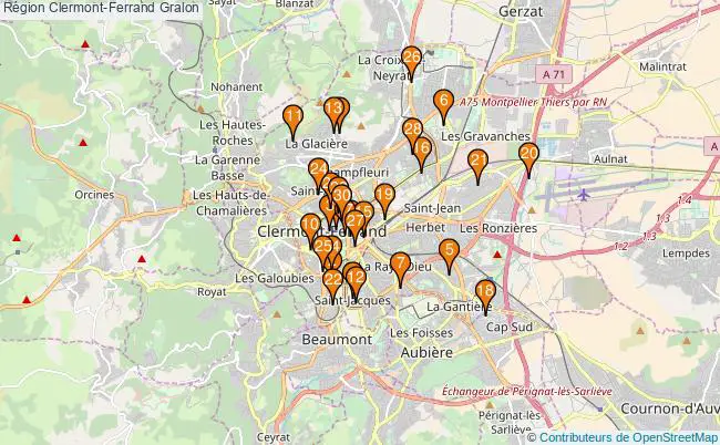 plan Région Clermont-Ferrand Associations région Clermont-Ferrand : 74 associations