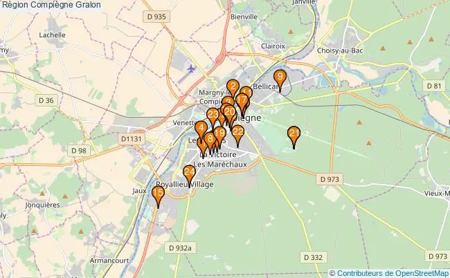 plan Région Compiègne Associations région Compiègne : 25 associations