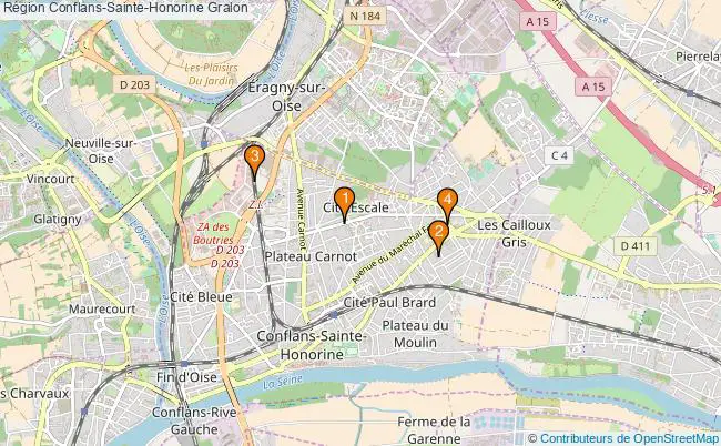 plan Région Conflans-Sainte-Honorine Associations région Conflans-Sainte-Honorine : 4 associations