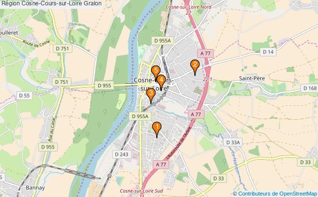 plan Région Cosne-Cours-sur-Loire Associations région Cosne-Cours-sur-Loire : 6 associations