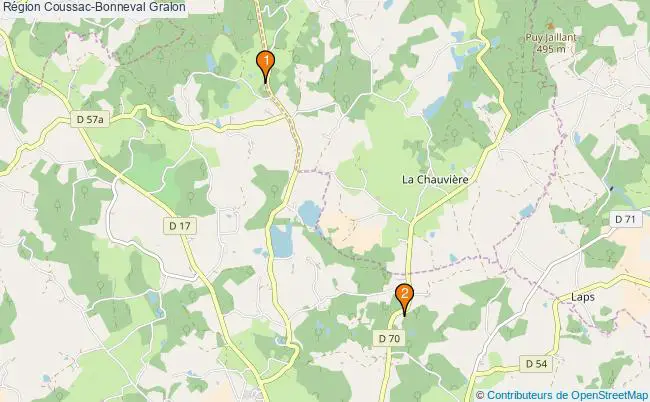 plan Région Coussac-Bonneval Associations région Coussac-Bonneval : 2 associations