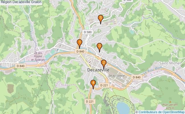 plan Région Decazeville Associations région Decazeville : 4 associations