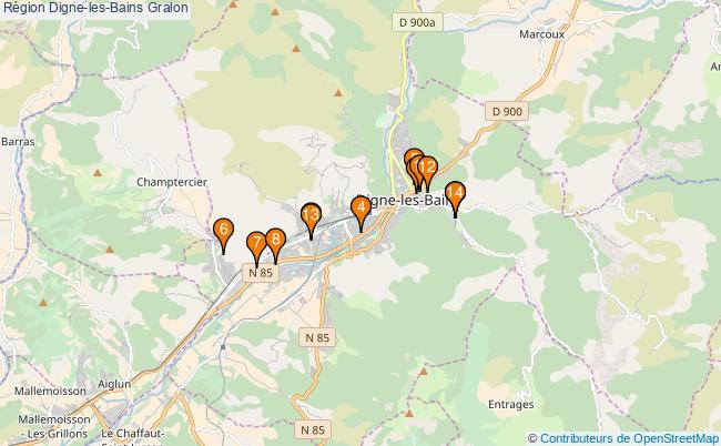 plan Région Digne-les-Bains Associations région Digne-les-Bains : 15 associations