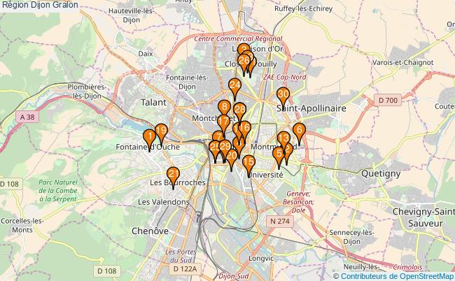 plan Région Dijon Associations région Dijon : 101 associations