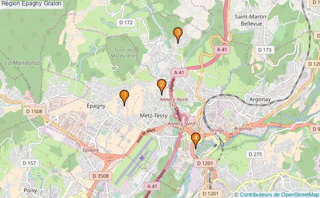 plan Région Epagny Associations région Epagny : 5 associations