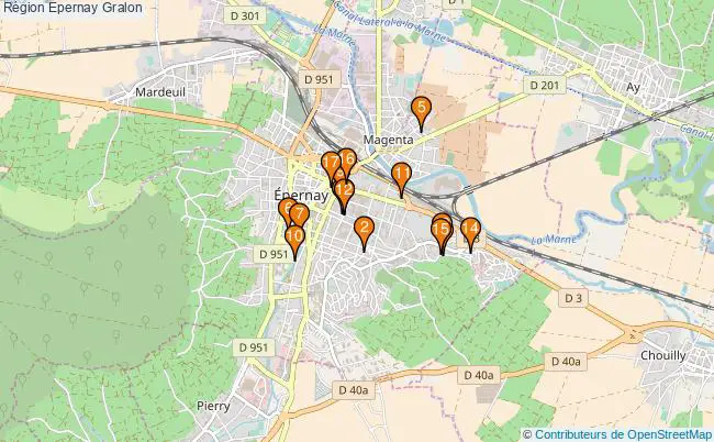 plan Région Epernay Associations région Epernay : 17 associations