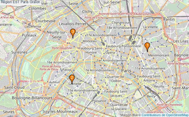 plan Région EST Paris Associations région EST Paris : 3 associations