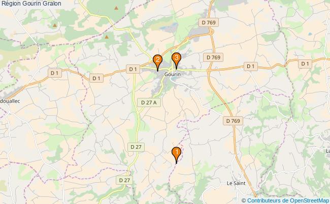 plan Région Gourin Associations région Gourin : 3 associations