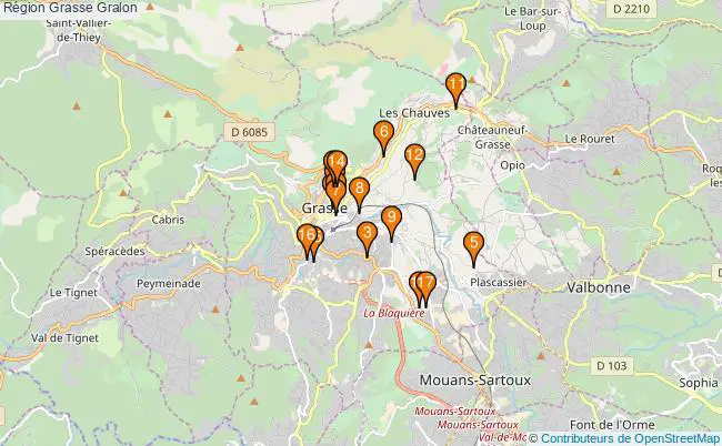 plan Région Grasse Associations région Grasse : 20 associations