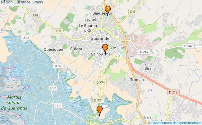 plan Région Guérande Associations région Guérande : 3 associations