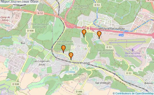 plan Région Jouy-en-Josas Associations région Jouy-en-Josas : 5 associations