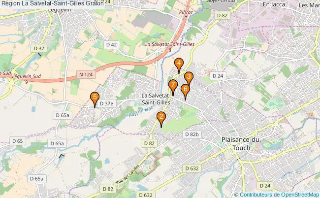plan Région La Salvetat-Saint-Gilles Associations région La Salvetat-Saint-Gilles : 6 associations