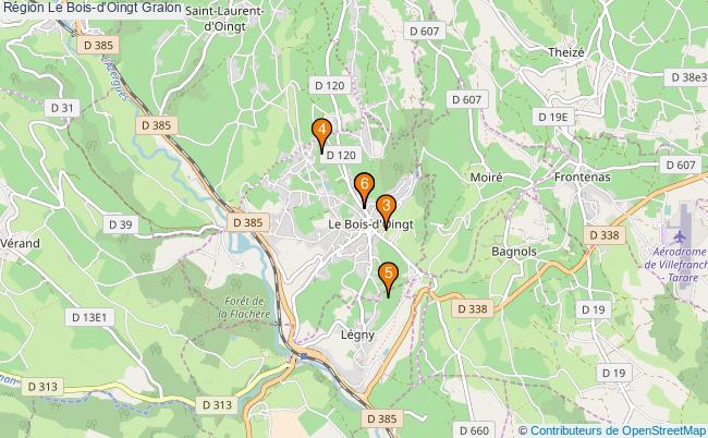plan Région Le Bois-d'Oingt Associations région Le Bois-d'Oingt : 6 associations