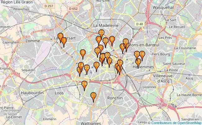 plan Région Lille Associations région Lille : 328 associations