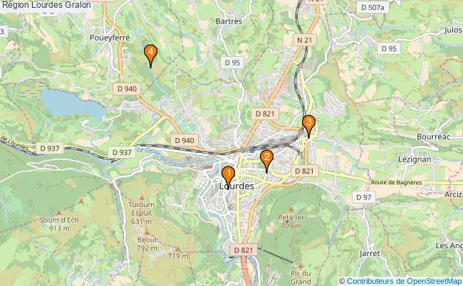 plan Région Lourdes Associations région Lourdes : 6 associations