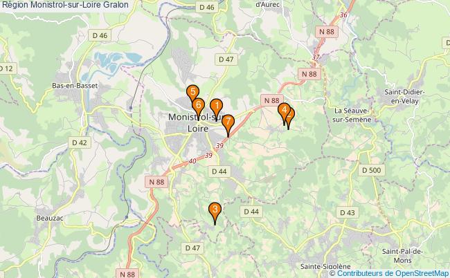 plan Région Monistrol-sur-Loire Associations région Monistrol-sur-Loire : 8 associations
