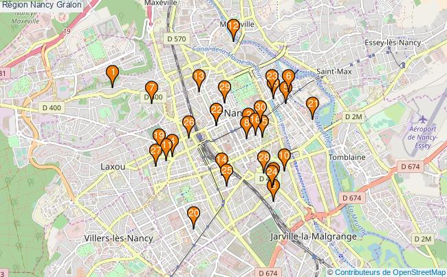 plan Région Nancy Associations région Nancy : 87 associations
