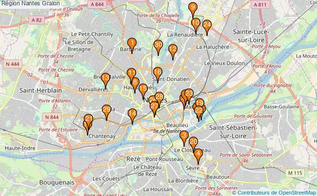 plan Région Nantes Associations région Nantes : 284 associations