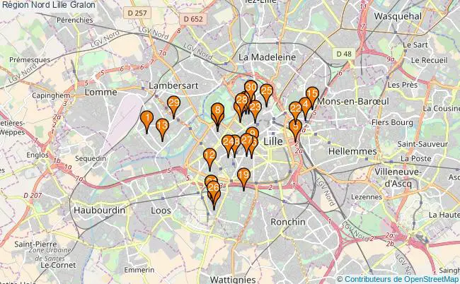 plan Région Nord Lille Associations région Nord Lille : 130 associations