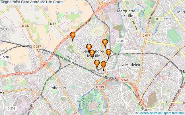 plan Région Nord Saint-André-lez-Lille Associations région Nord Saint-André-lez-Lille : 7 associations