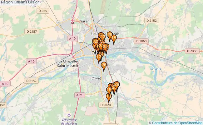 plan Région Orléans Associations région Orléans : 64 associations