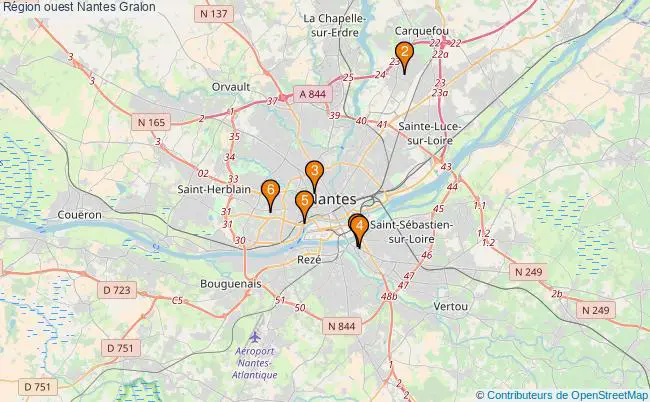 plan Région ouest Nantes Associations région ouest Nantes : 7 associations