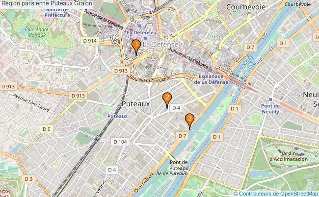 plan Région parisienne Puteaux Associations région parisienne Puteaux : 3 associations