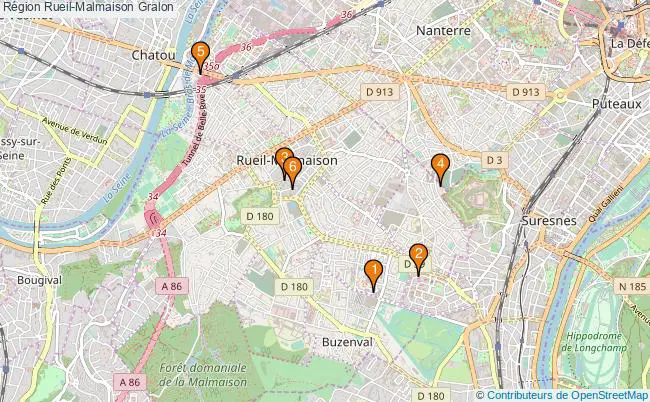 plan Région Rueil-Malmaison Associations région Rueil-Malmaison : 8 associations