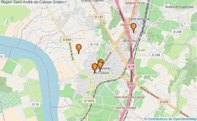 plan Région Saint-André-de-Cubzac Associations région Saint-André-de-Cubzac : 6 associations