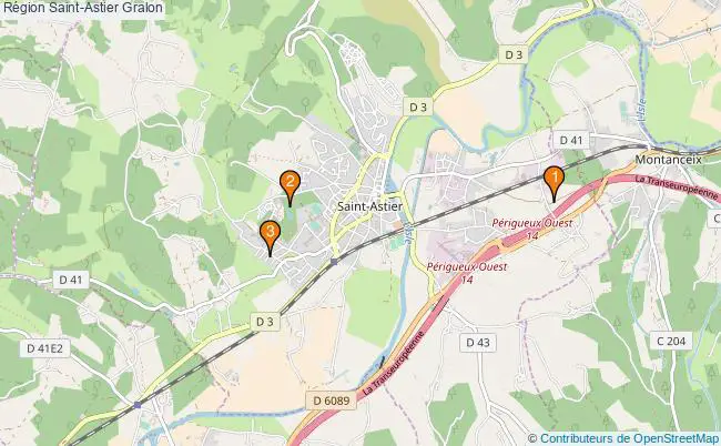 plan Région Saint-Astier Associations région Saint-Astier : 3 associations