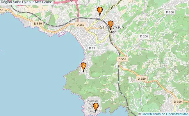 plan Région Saint-Cyr-sur-Mer Associations région Saint-Cyr-sur-Mer : 4 associations