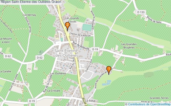 plan Région Saint-Etienne-des-Oullières Associations région Saint-Etienne-des-Oullières : 2 associations
